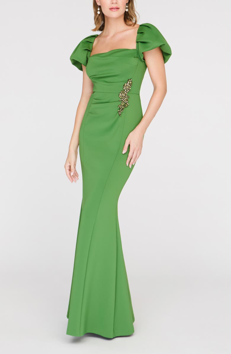 JS Collections Scotlyn Puff Sleeve Gown, Alternate, color, 