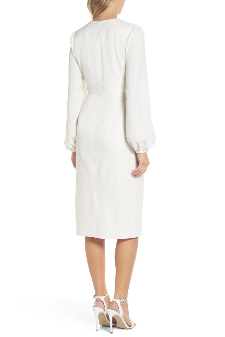 Slit Sleeve Sheath Dress, Alternate, color, OFF-WHITE