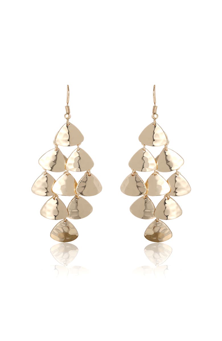 BCBG Generation BCBGeneration Layered Triangle Drop Earrings, Main, color, Gold