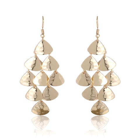 BCBGeneration Layered Triangle Drop Earrings