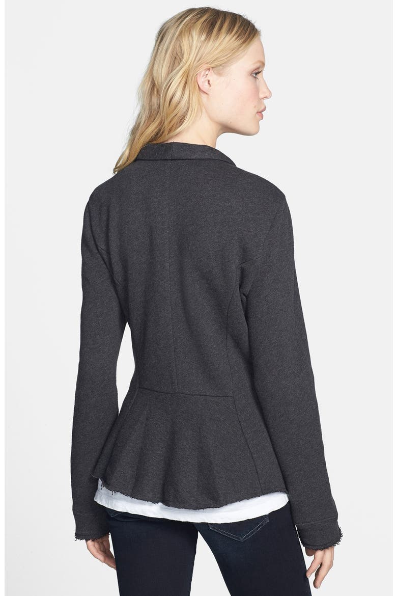 Drape Collar Jacket, Alternate, color, HEATHER BLACK