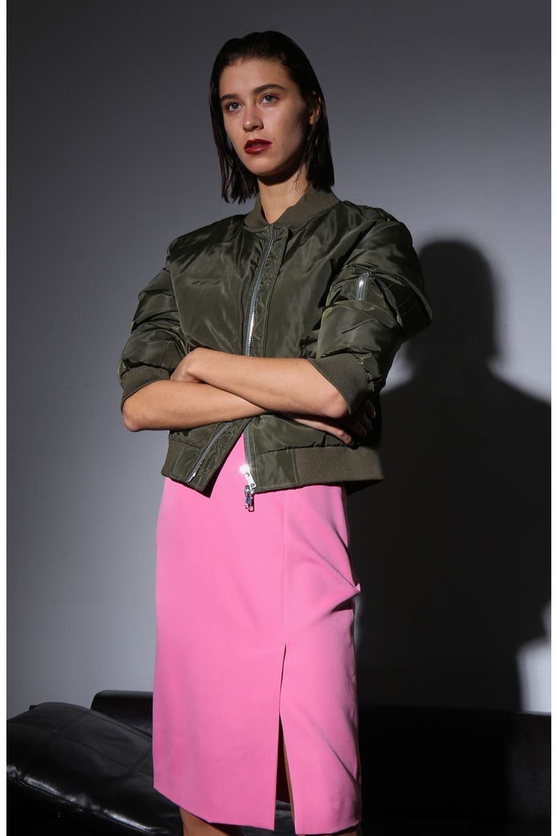 Elias Bomber Jacket, Alternate, color, OLIVE