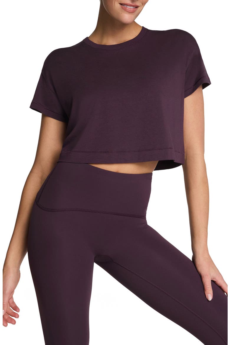 Supernaturals Crop T-Shirt, Main, color, BLACKBERRY