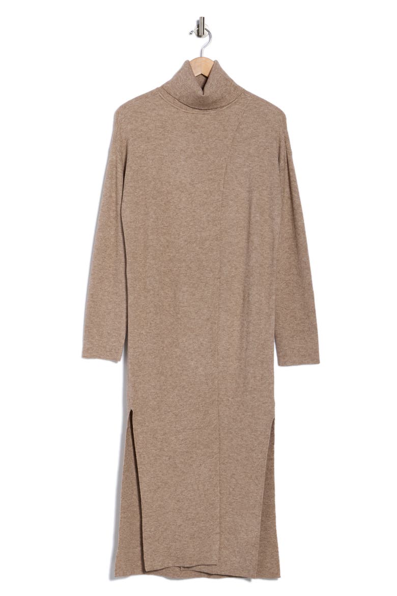 Brenda Turtleneck Maxi Dress, Alternate, color, TAPIOCA HEATHER