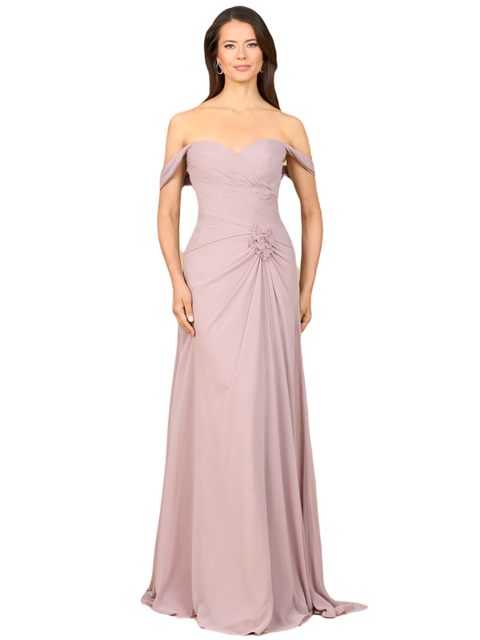 Off Shoulder Chiffon Dress