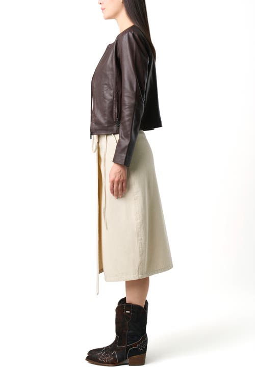 Velez Rider Leather Jacket For Women In Brown