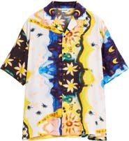 Desigual Cosmos Printed Cotton Camp Shirt