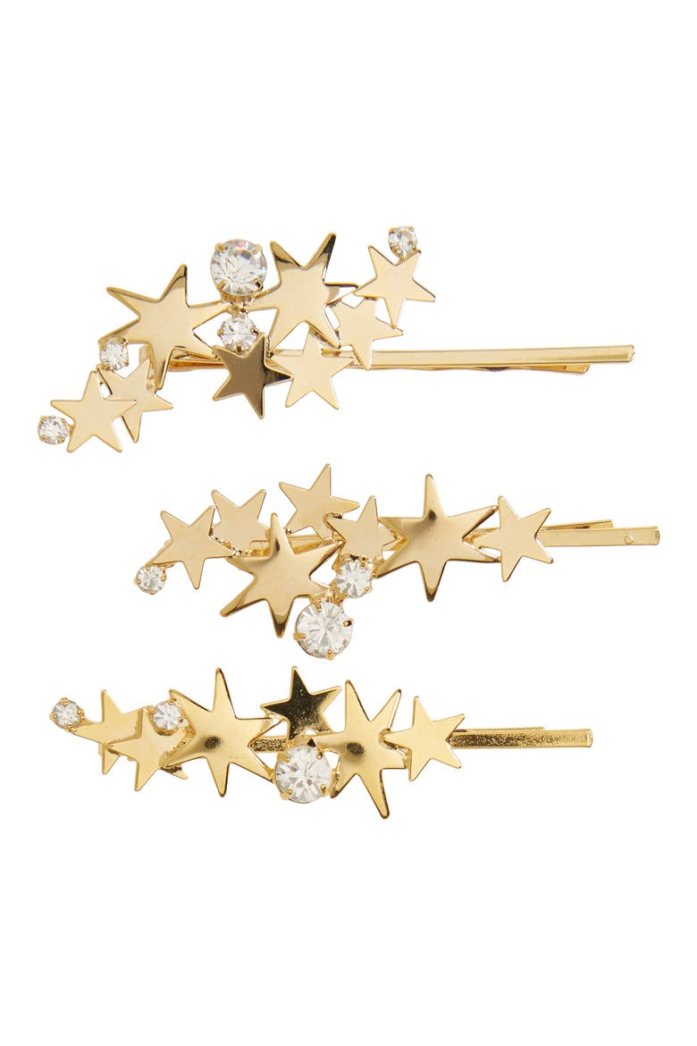 Crystal Cosmos 3-Pack Bobby Pin Set, Main, color, GOLD