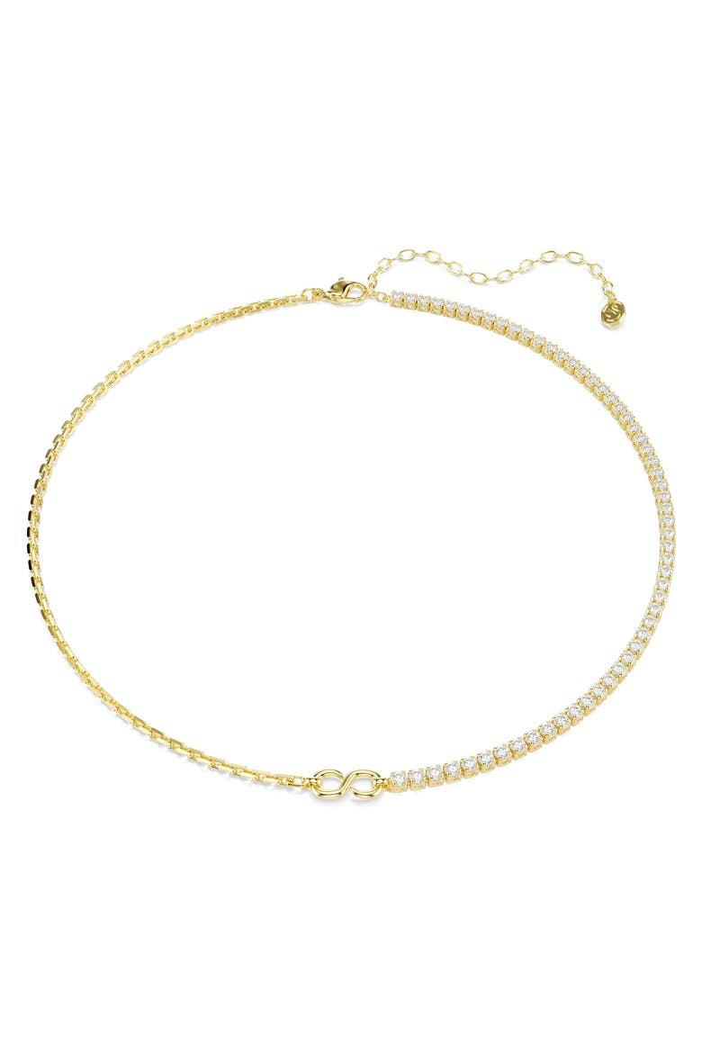 Matrix Mixed Chain Necklace, Main, color, WHITE GOLD