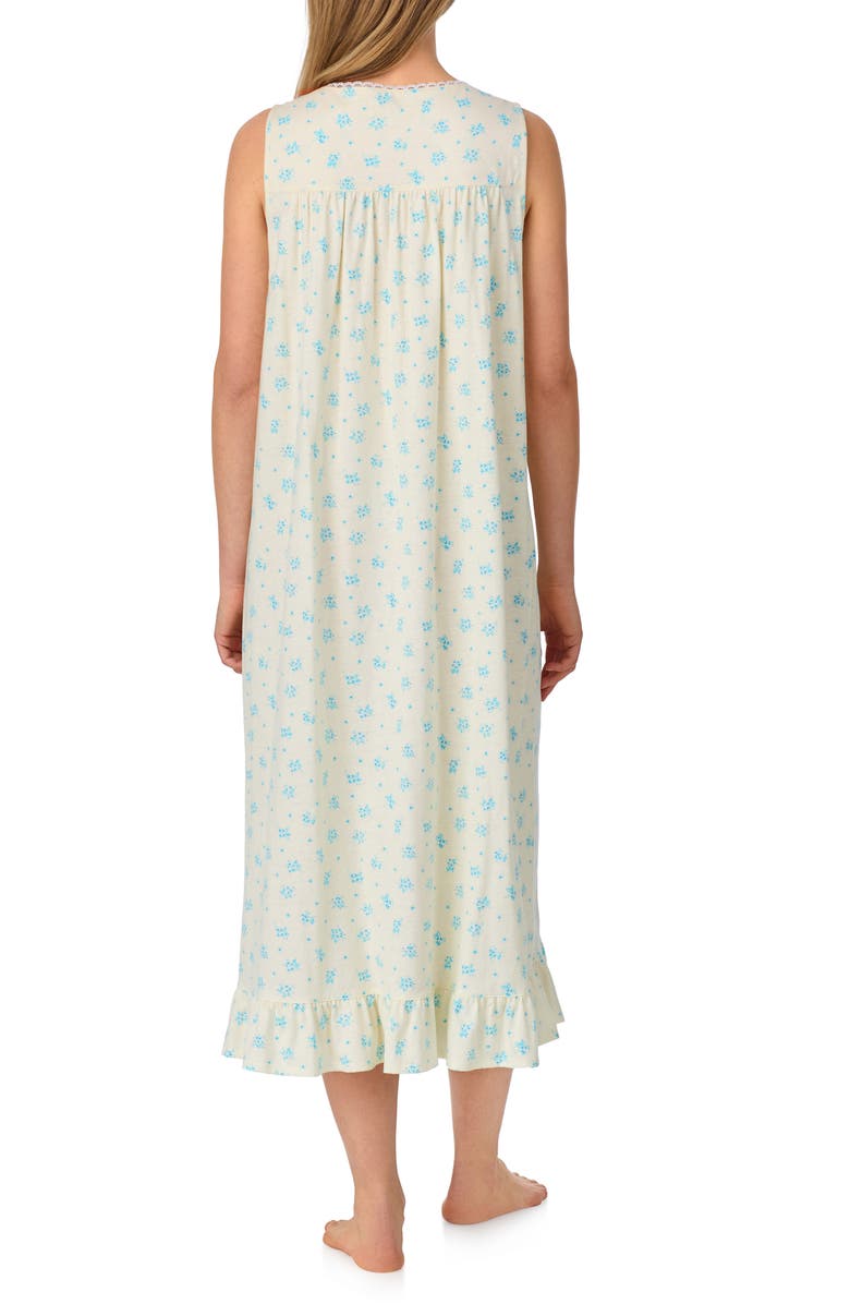 Eileen West Sleeveless Cotton Ballet Nightgown, Alternate, color, Yellow Print