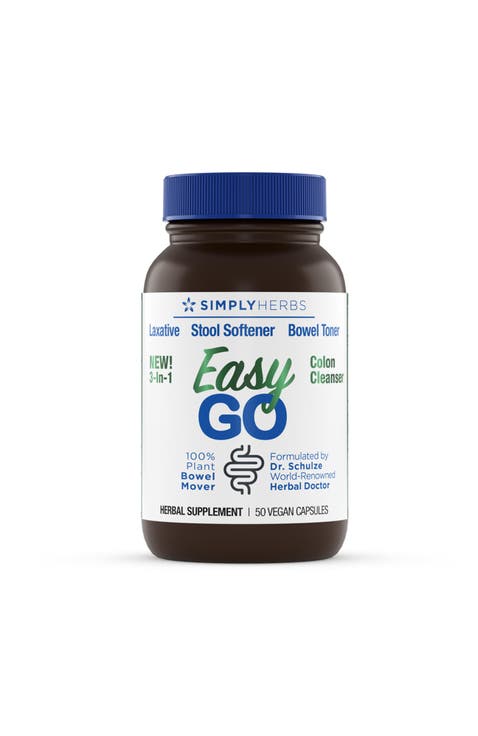 Simply Herbs Easy Go Bowel Mover for Colon Health Support and Regular Bowel Movements, Plant-Based Ingredients