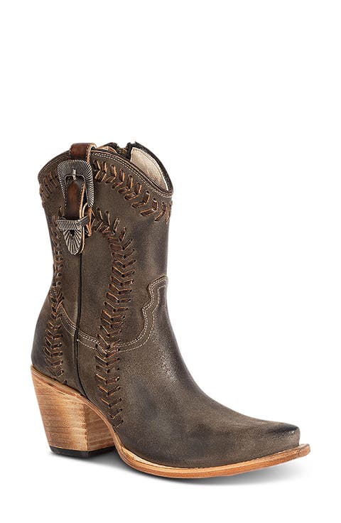 Freya Leather Western Bootie