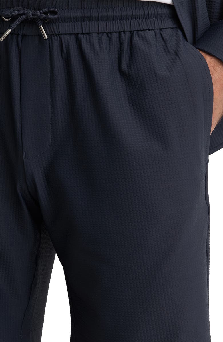 Reiss Ajay Seersucker Drawstring Shorts, Alternate, color, Navy