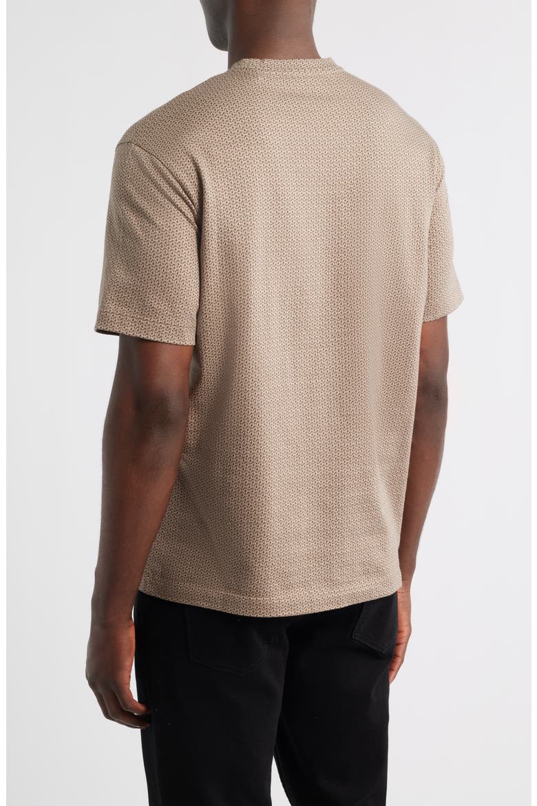 Geo Print Cotton Graphic T-Shirt, Alternate, color, BROWN