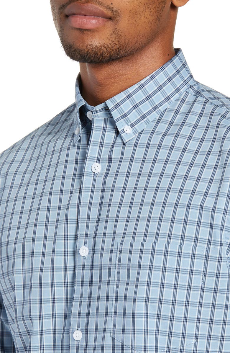 NORDSTROM MEN'S SHOP Tech-Smart Slim Fit Plaid Sport Shirt, Alternate, color,