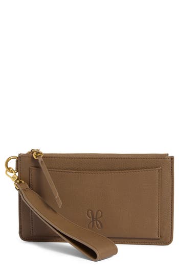 Hobo Hart Leather Wristlet In Brown