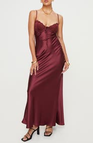 Princess Polly Fadyen Bias Cut Satin Maxi Dress