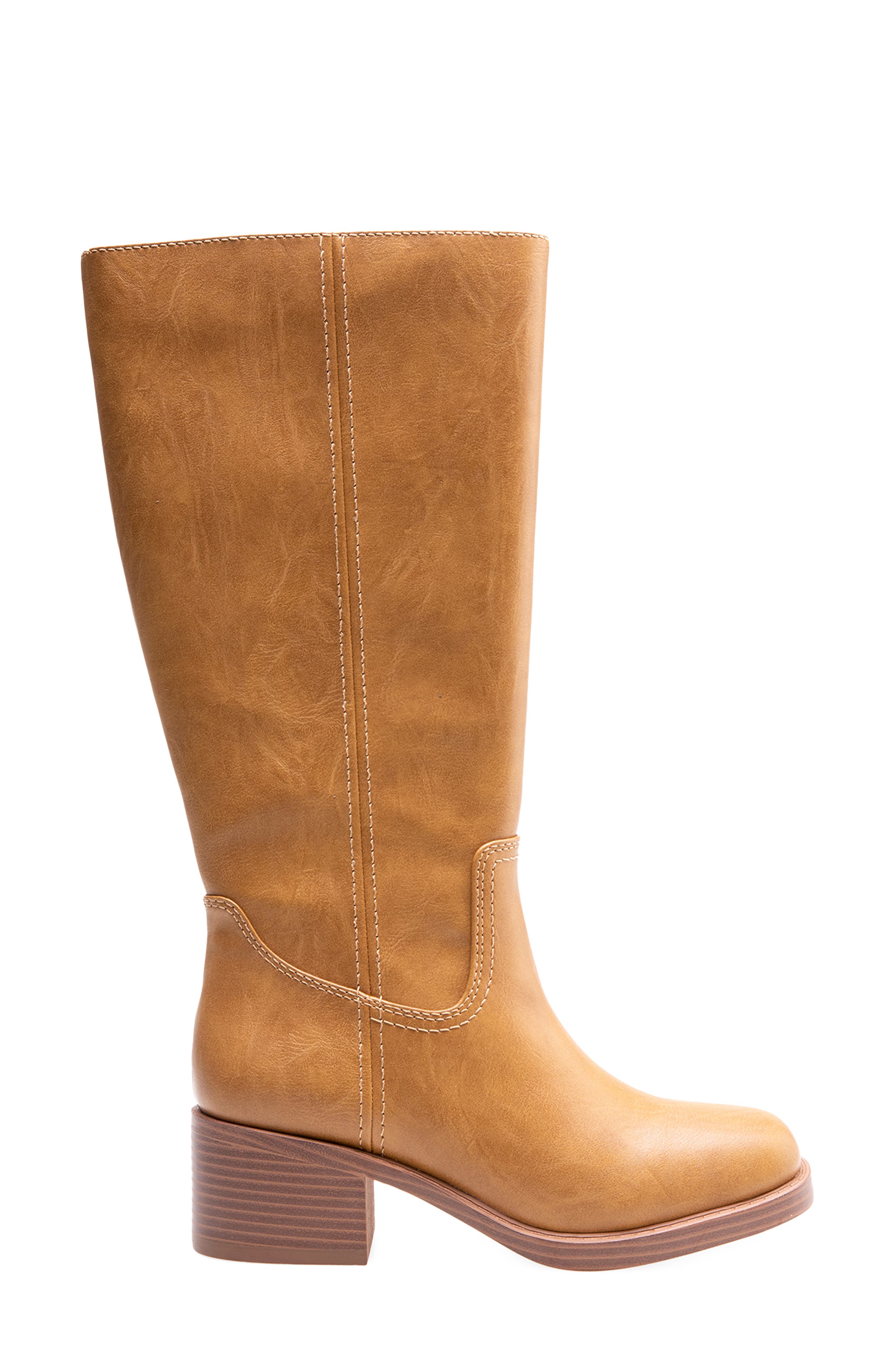 Mustang Faux Leather Tall Boot, Alternate, color, TAN