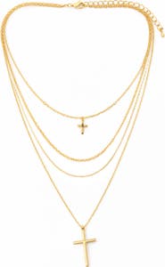 Panacea Layered Cross Necklace