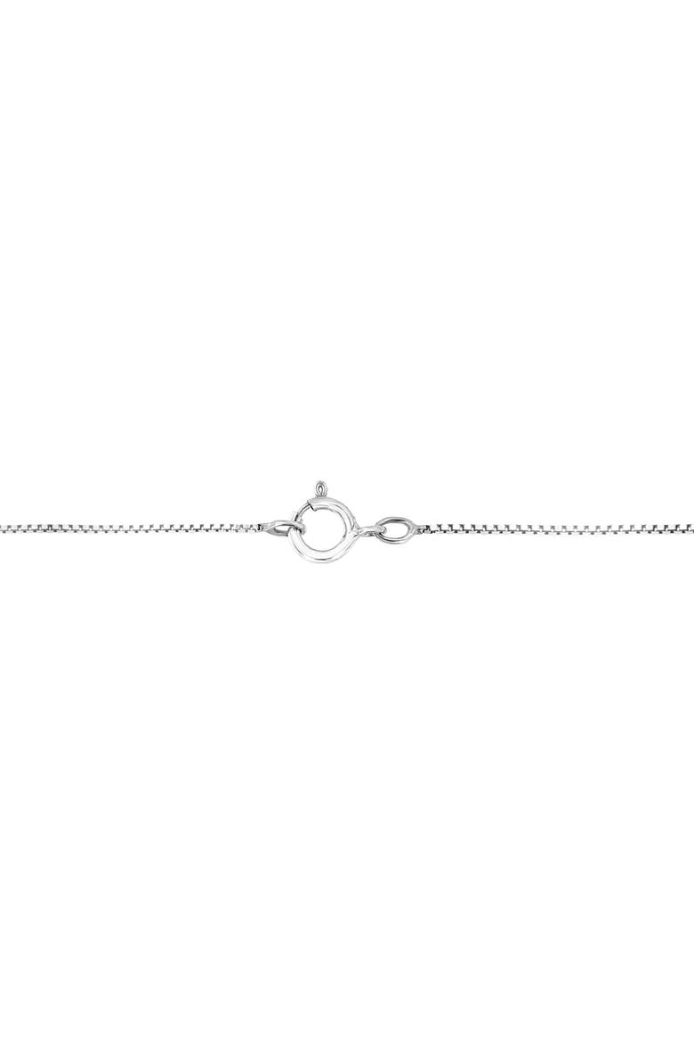 Silver 5.0 Cttw Prong Set Round-cut Diamond Open Circle Hoop Pendant Necklace, Alternate, color, White