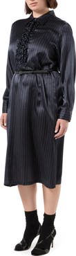 Marina Rinaldi Cali Belted Silk Shirtdress
