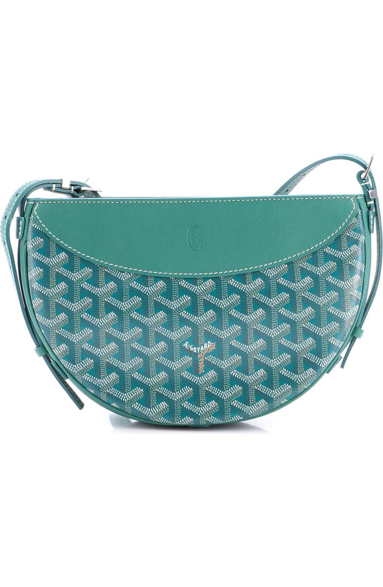 Pre-Owned Goyard Hirondelle Shoulder Bag Coated Canvas and Leather, Main, color, Green