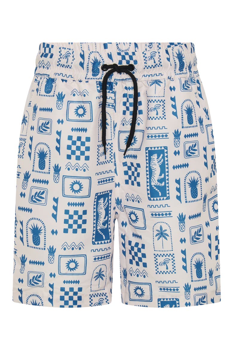 Kids' Good Tribe Element UPF 50+ Swim Trunks, Main, color, GREY