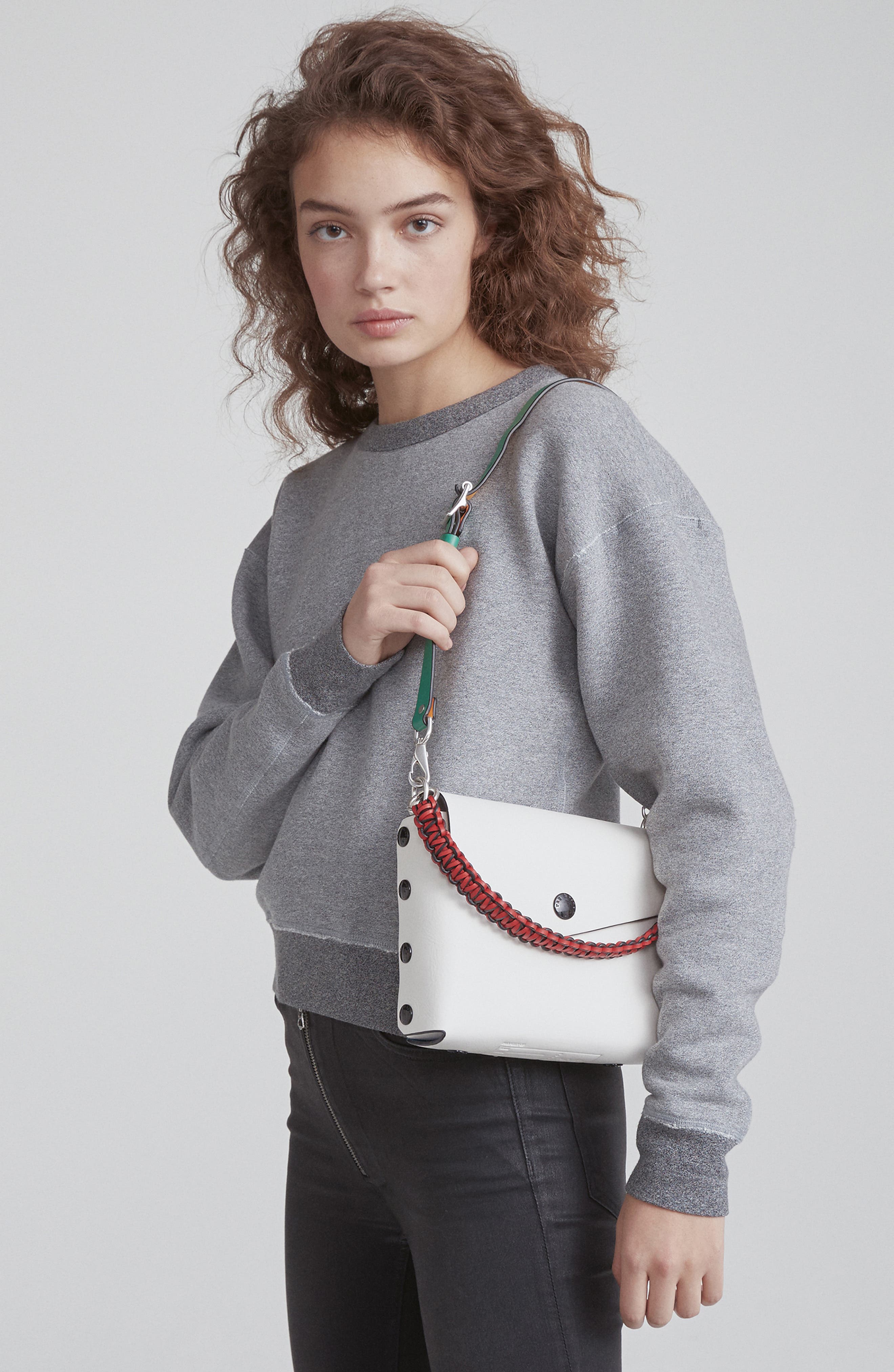 Atlas Suede Shoulder Bag, Alternate, color, WHITE MULTI