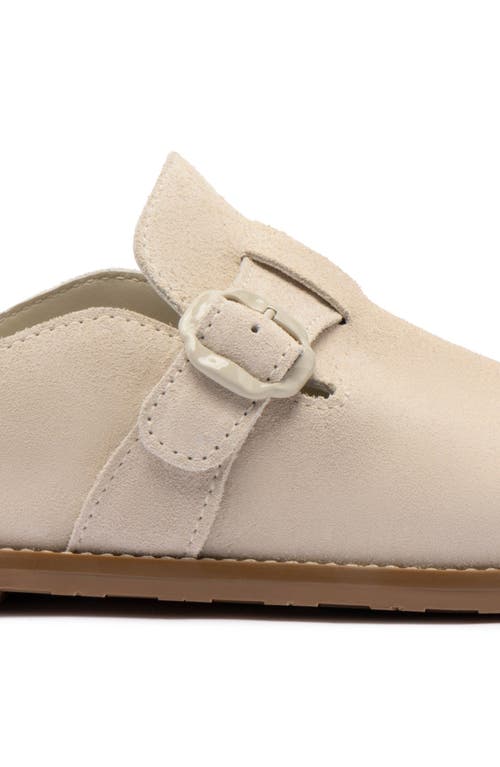 Larroude Milan Suede Clog In Neutral