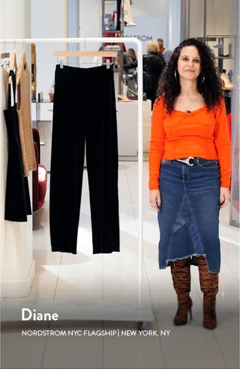 Wide Leg Velvet Pants, sales video thumbnail