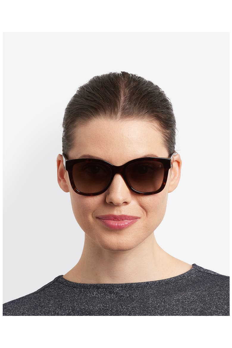 53mm Gradient Square Sunglasses, Alternate, color, HAVANA/ BROWN