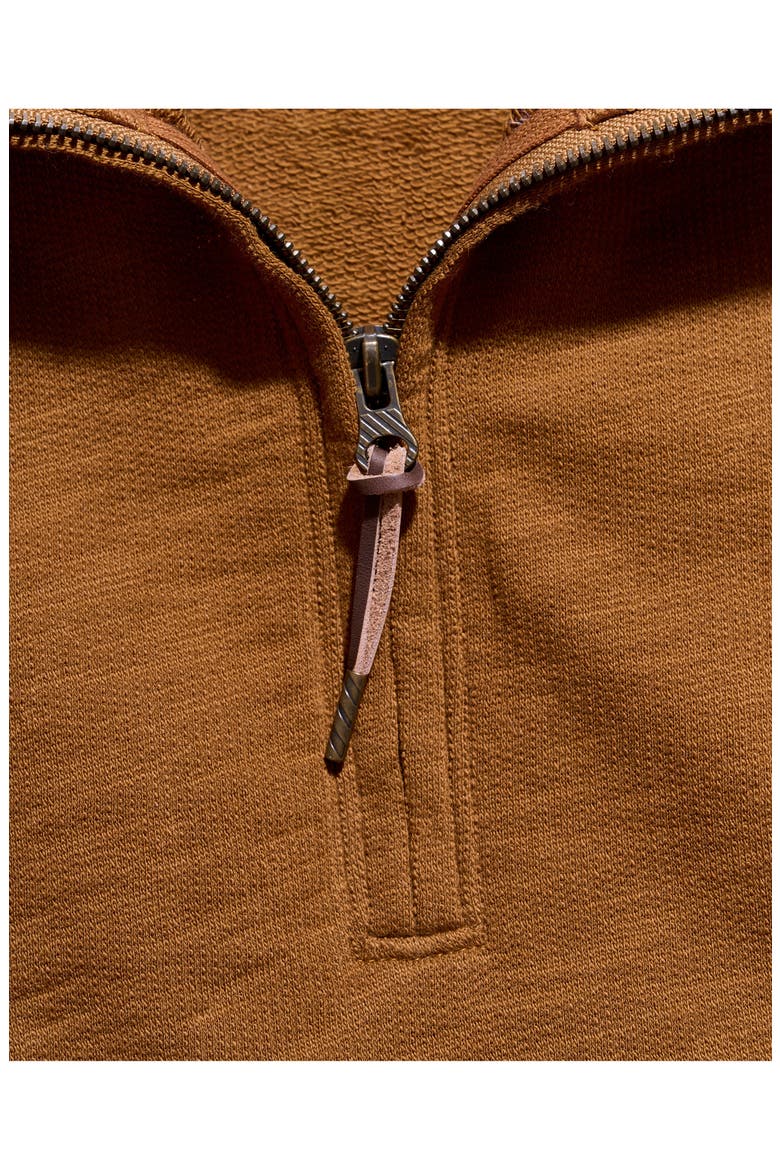 French Terry Half Zip Pullover, Alternate, color, BILLYS BROWN