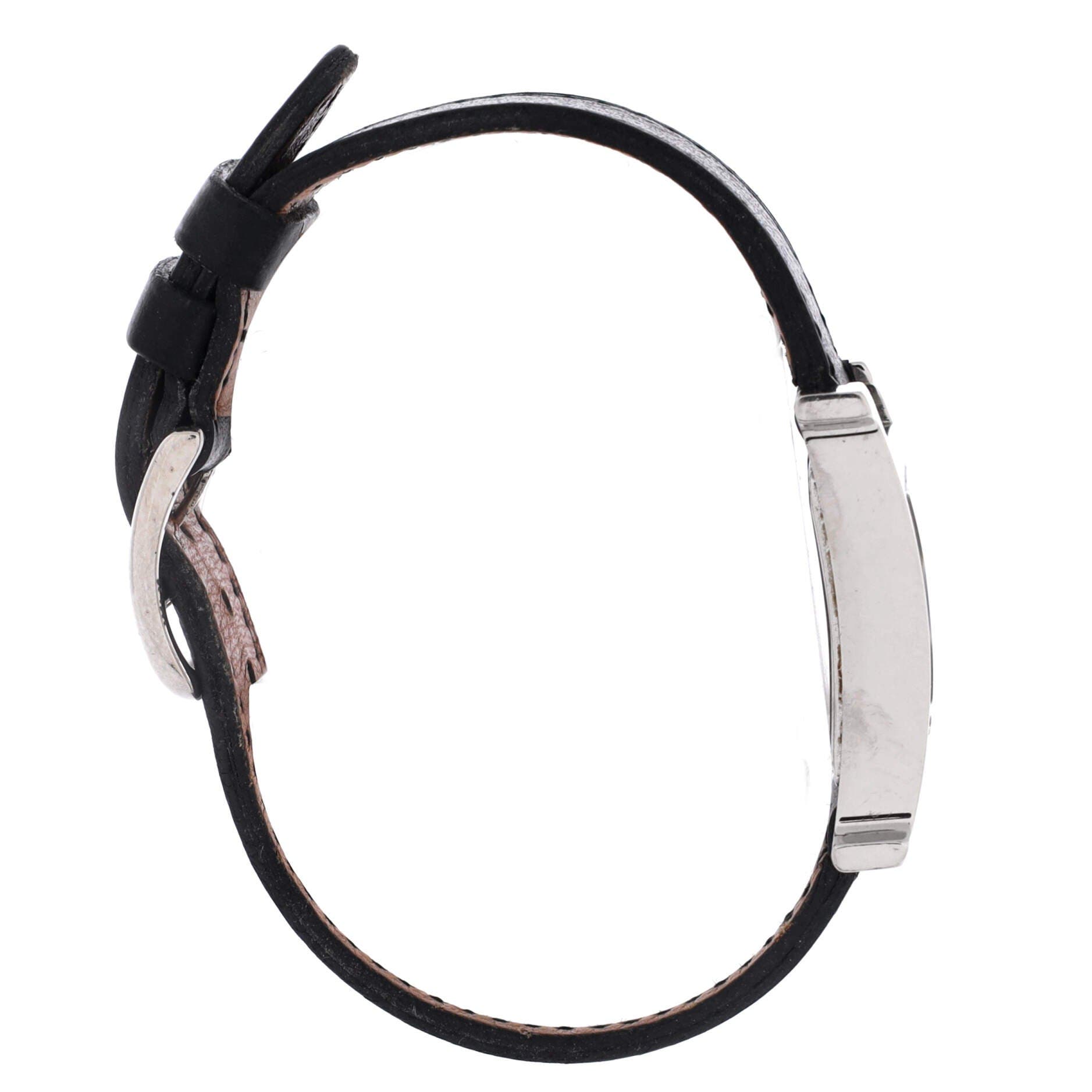 Heure H Quartz Watch Stainless Steel and Leather 21, Alternate, color, Black