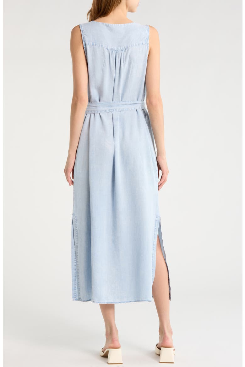 Landon Sleeveless Denim Dress, Alternate, color, BLEACHED INDIGO BLUE