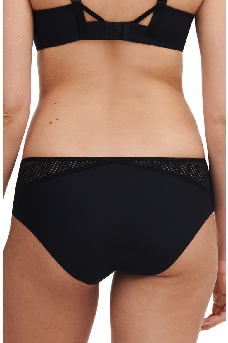 Lace Trim Hipster Briefs, Alternate, color, BLACK