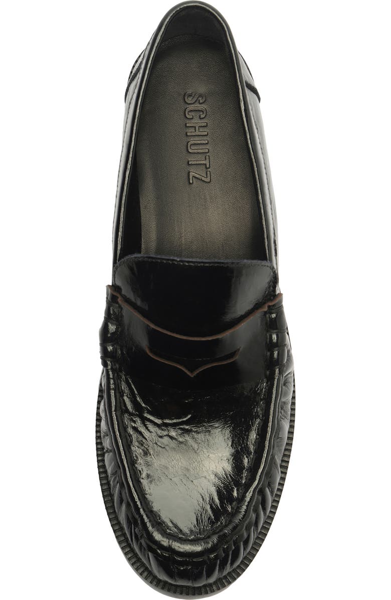 Schutz Tyche Penny Loafer, Alternate, color, Black