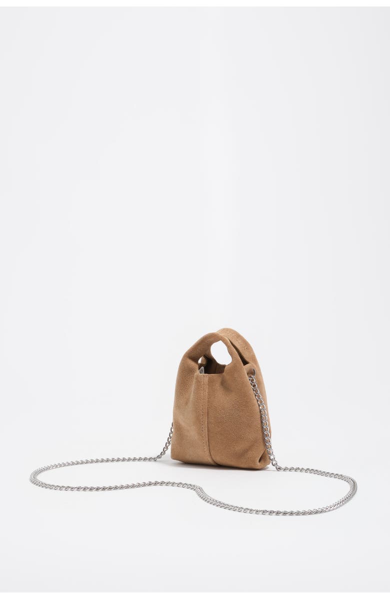 Bimba y Lola Leather Micro Chain Bag, Alternate, color, Natural