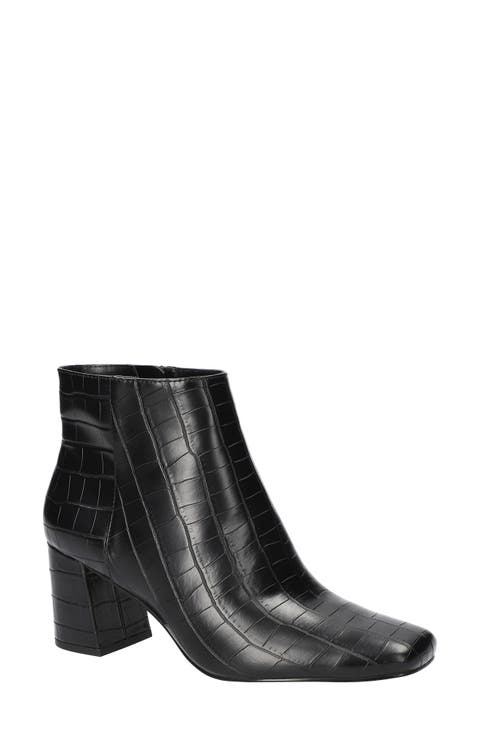 Wilma Croc Embossed Bootie (Women)