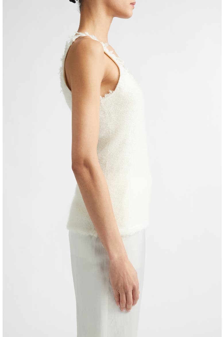 Distressed Mohair & Wool Blend Sweater Tank, Alternate, color, OFF-WHITE