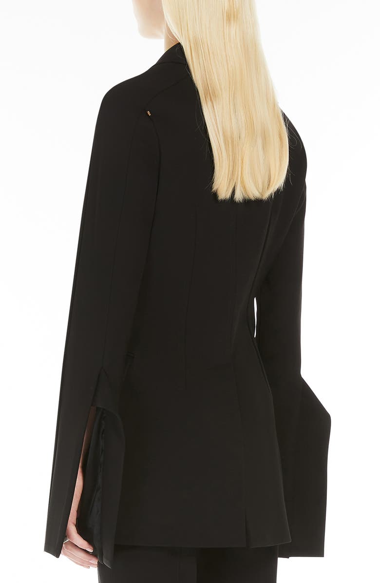 SPORTMAX Cabreo Crepe Jersey Blazer, Alternate, color, Black
