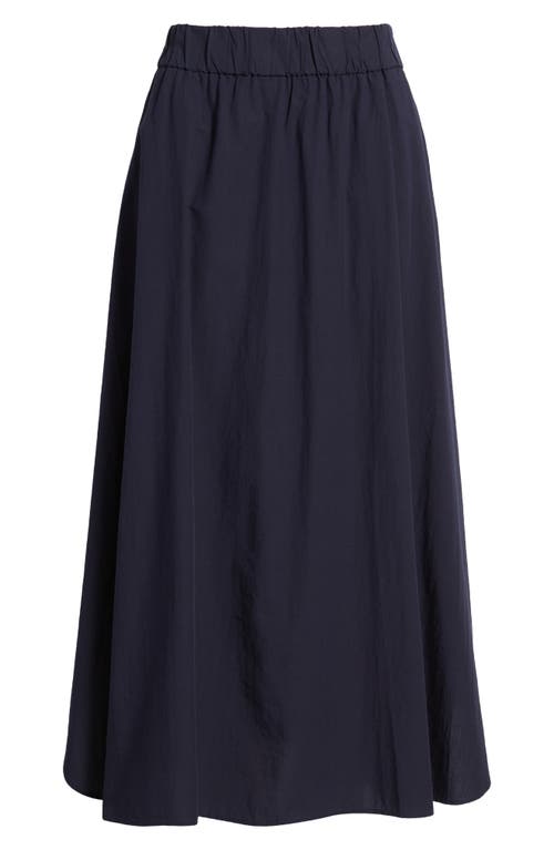 Eileen Fisher Curved Hem Organic Cotton Midi Skirt