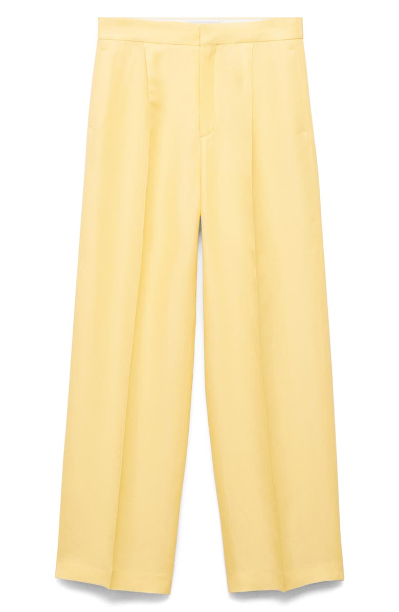 MANGO Straight Leg Suit Trousers, Main, color, Yellow