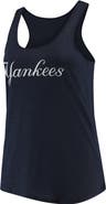 SOFT AS A GRAPE Women's Soft as a Grape Navy New York Yankees Plus Size Swing for the Fences Racerback Tank Top
