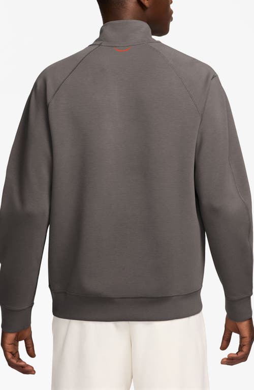 Nike Men's 24.7 Impossiblysoft Dri-fit 1/2-zip Top In Cave Stone/medium Ash