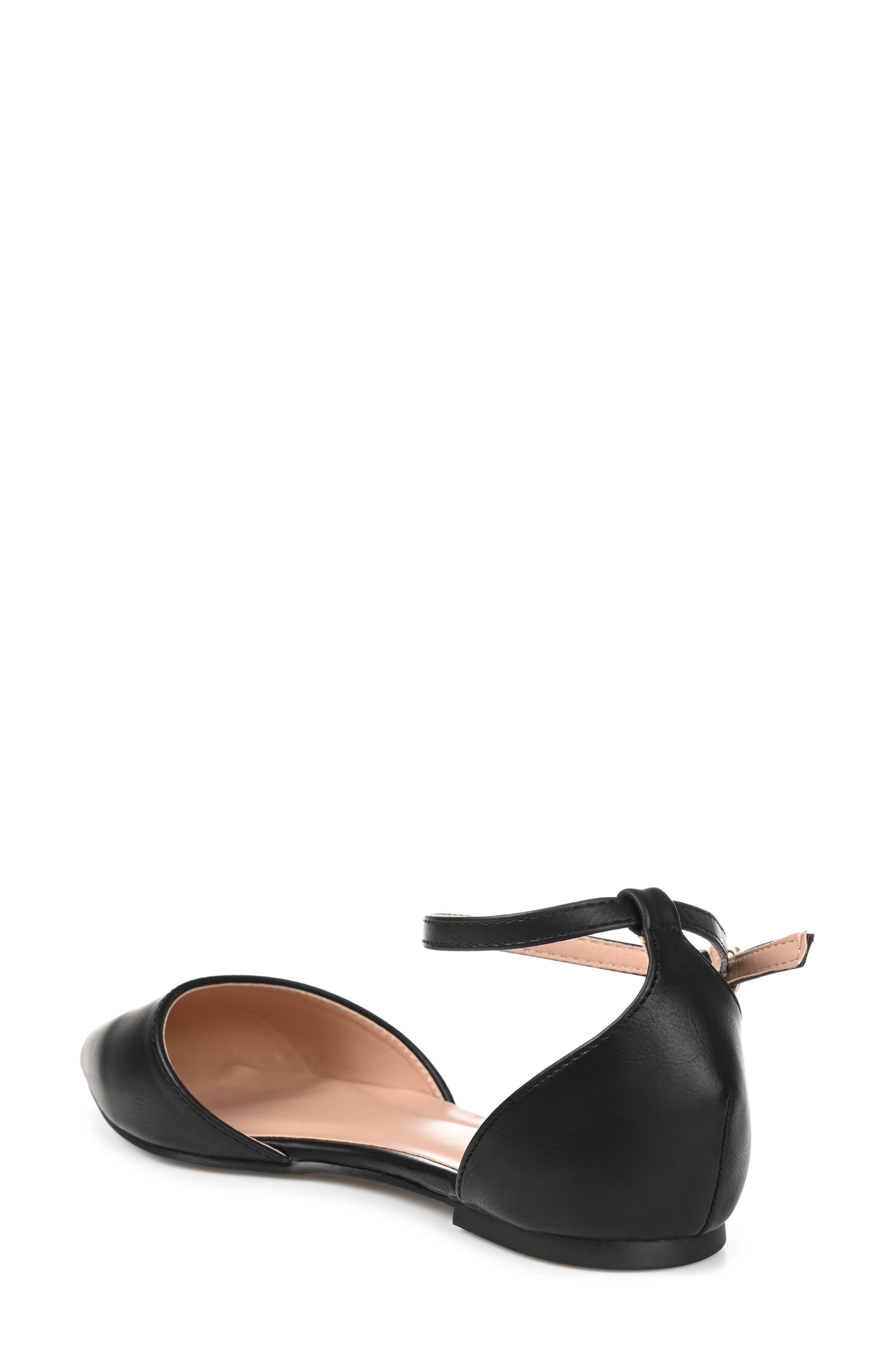 Journee Collection JOURNEE Reba Ankle Strap Flat, Alternate, color, Black