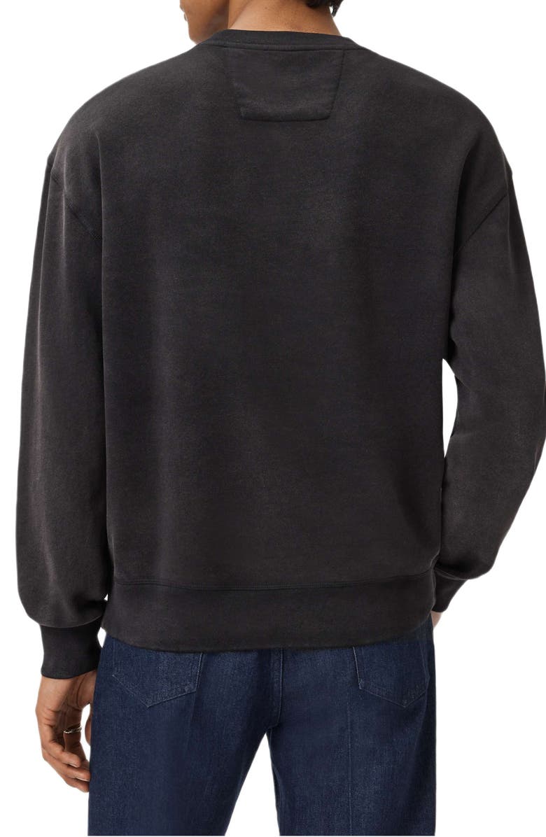 John Varvatos Mended Star Sweatshirt, Alternate, color, Black