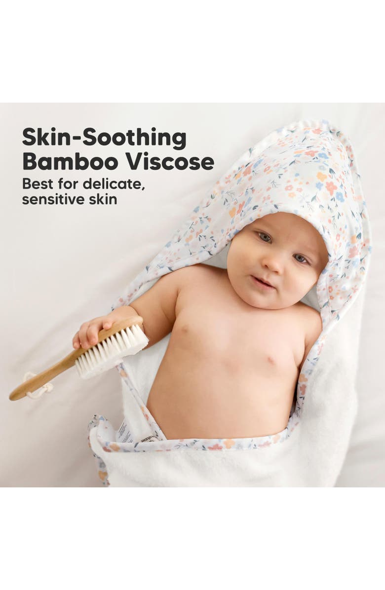 KeaBabies Luxe Baby Hooded Towel, Alternate, color, Wildflowers