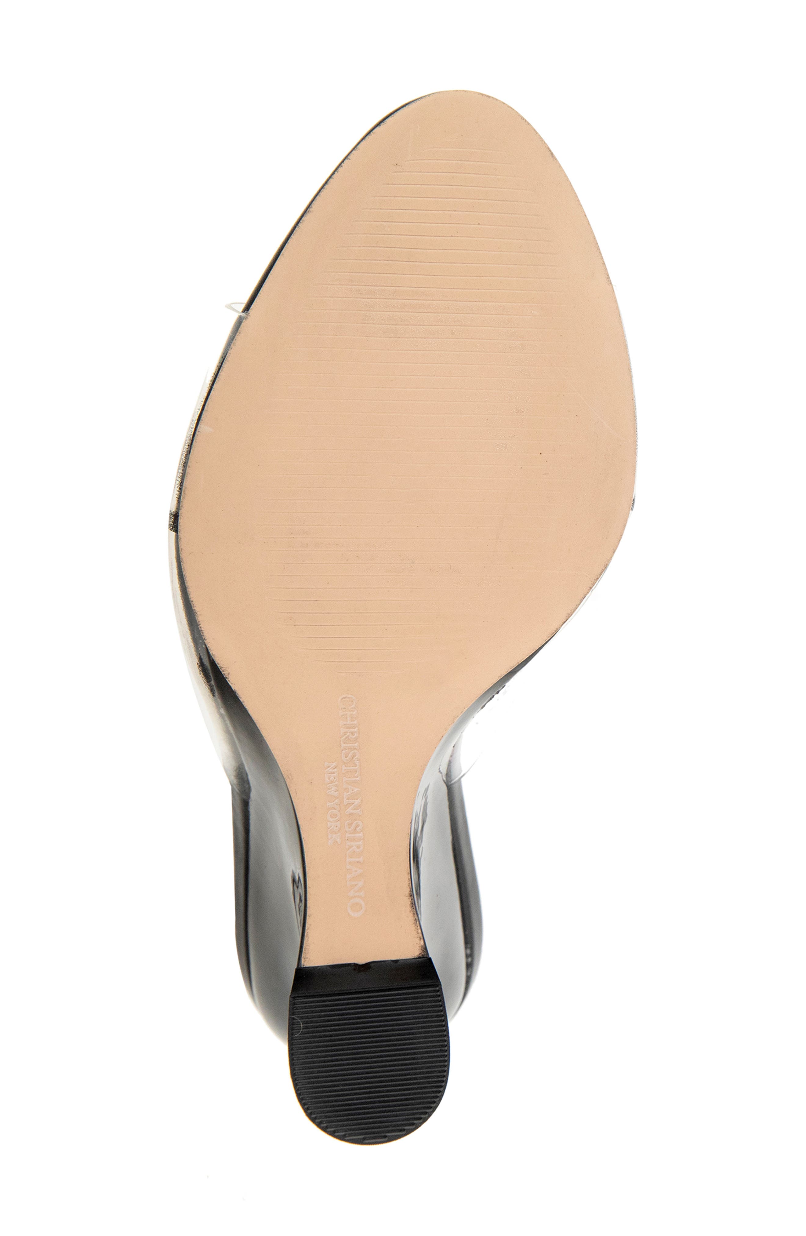 Tabby Wedge Sandal, Alternate, color, CLEAR/ BLACK