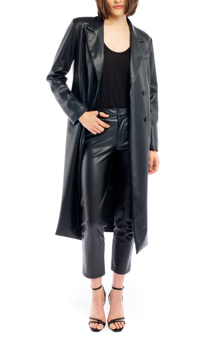 Bina Faux Leather Jacket, Alternate, color, BLACK