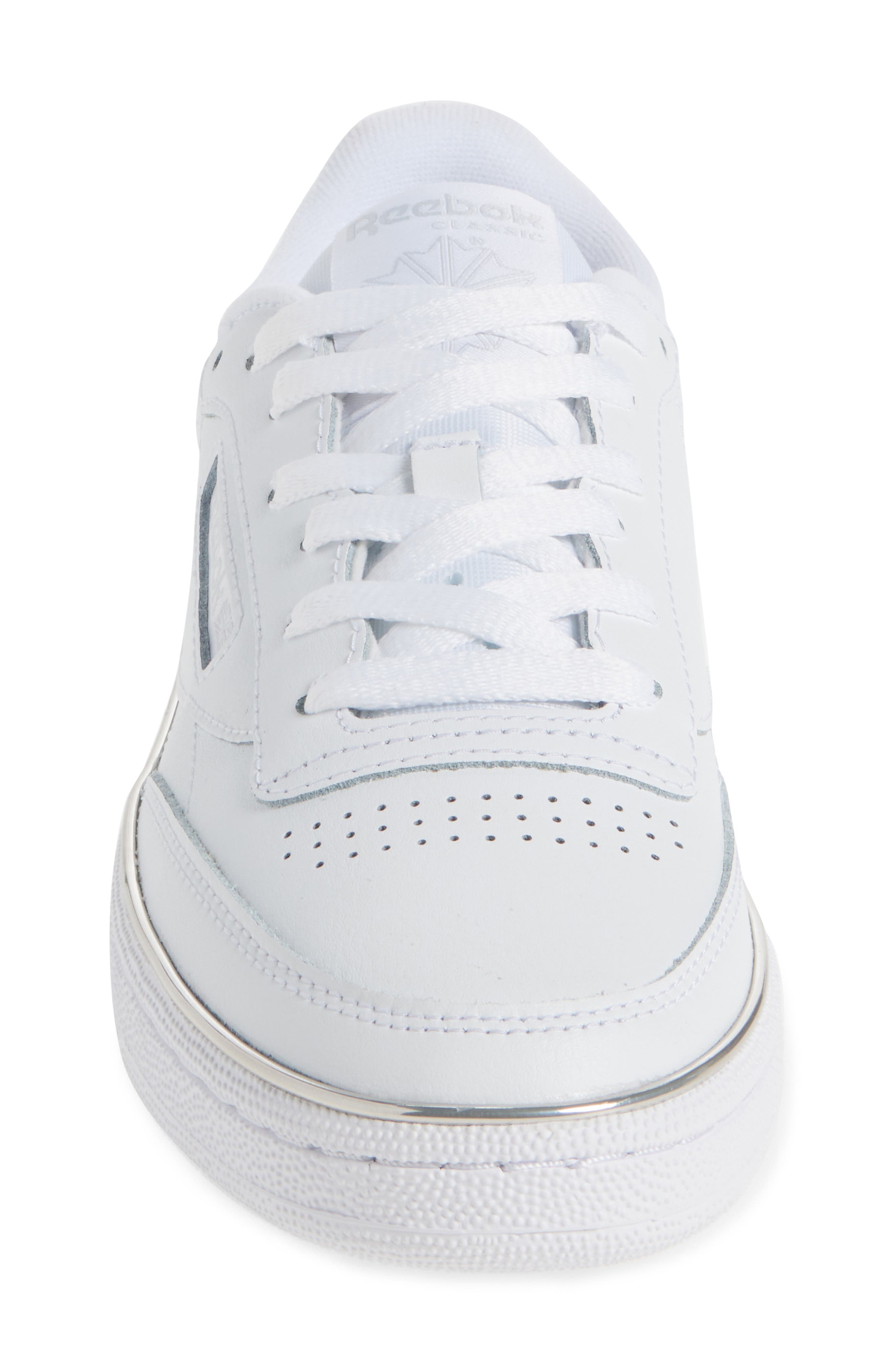 Reebok Club C 85 Sneaker, Alternate, color, White/White/Barelygrey